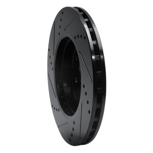 Mercedes-Benz C280 Brake Rotor (1) - Front Right - R1 Concepts - Drilled & Slotted - Black - `96-`15